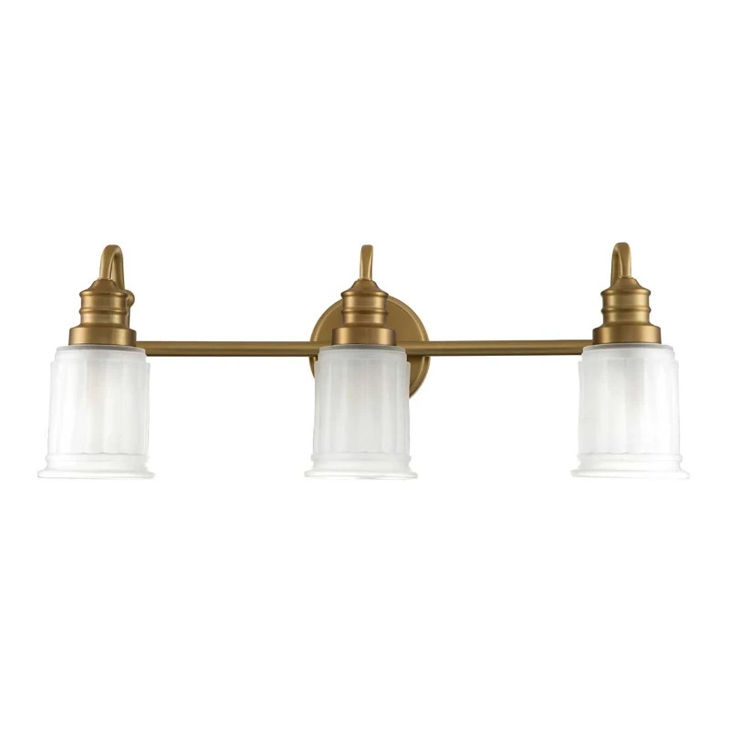 Quoizel LED Badkamerarmatuur Swell | 3W 3000K 300Lm 830 | IP44 | Dimbaar | Brushed Brass