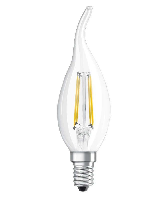 OSRAM Superstar dimbare LED lamp met bijzonder hoge kleurweergave (CRI9-), E14-basis Filament optiek ,Warm wit (27--K), 47- Lumen, substituut voor 4-W-verlichtingsmiddel dimbaar, 1