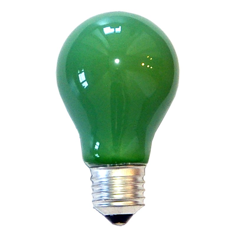 Lamp groen 25W E27 grote fitting vorm standaard 230V dimbaar
